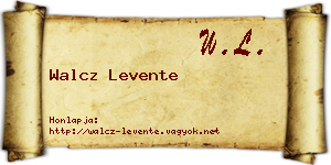 Walcz Levente névjegykártya