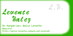 levente walcz business card